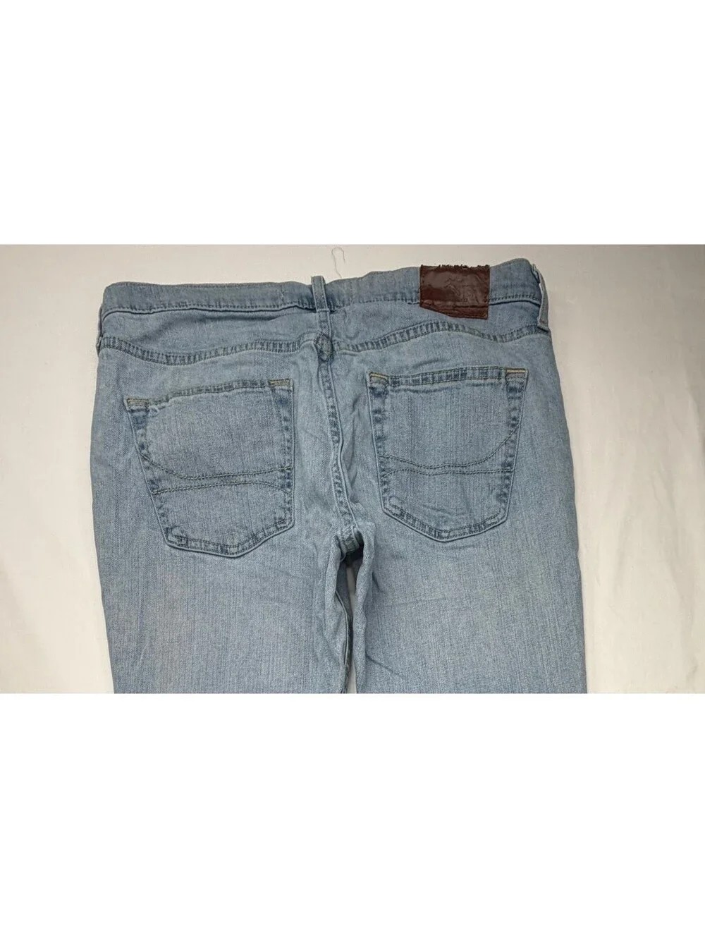Hollister Men's Skinny Jeans Light Wash Denim Mid-Rise Faded Size 34 Blue